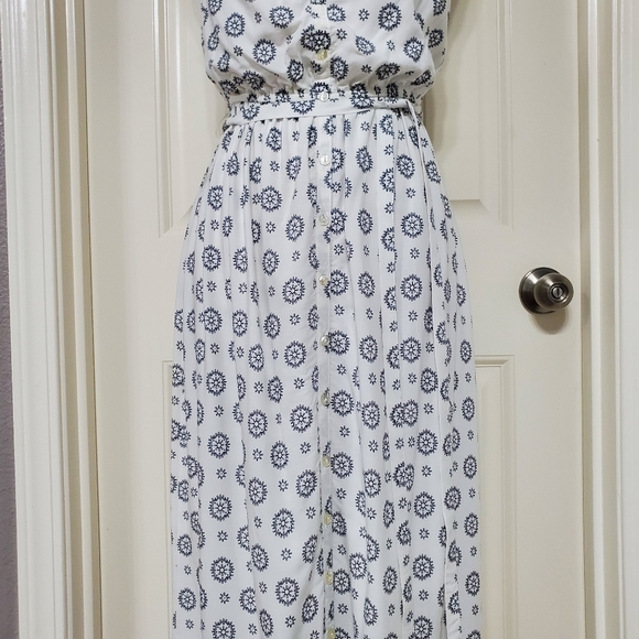 Old Navy Strapless Printed Button Front Maxi Dress - Picture 4 of 7